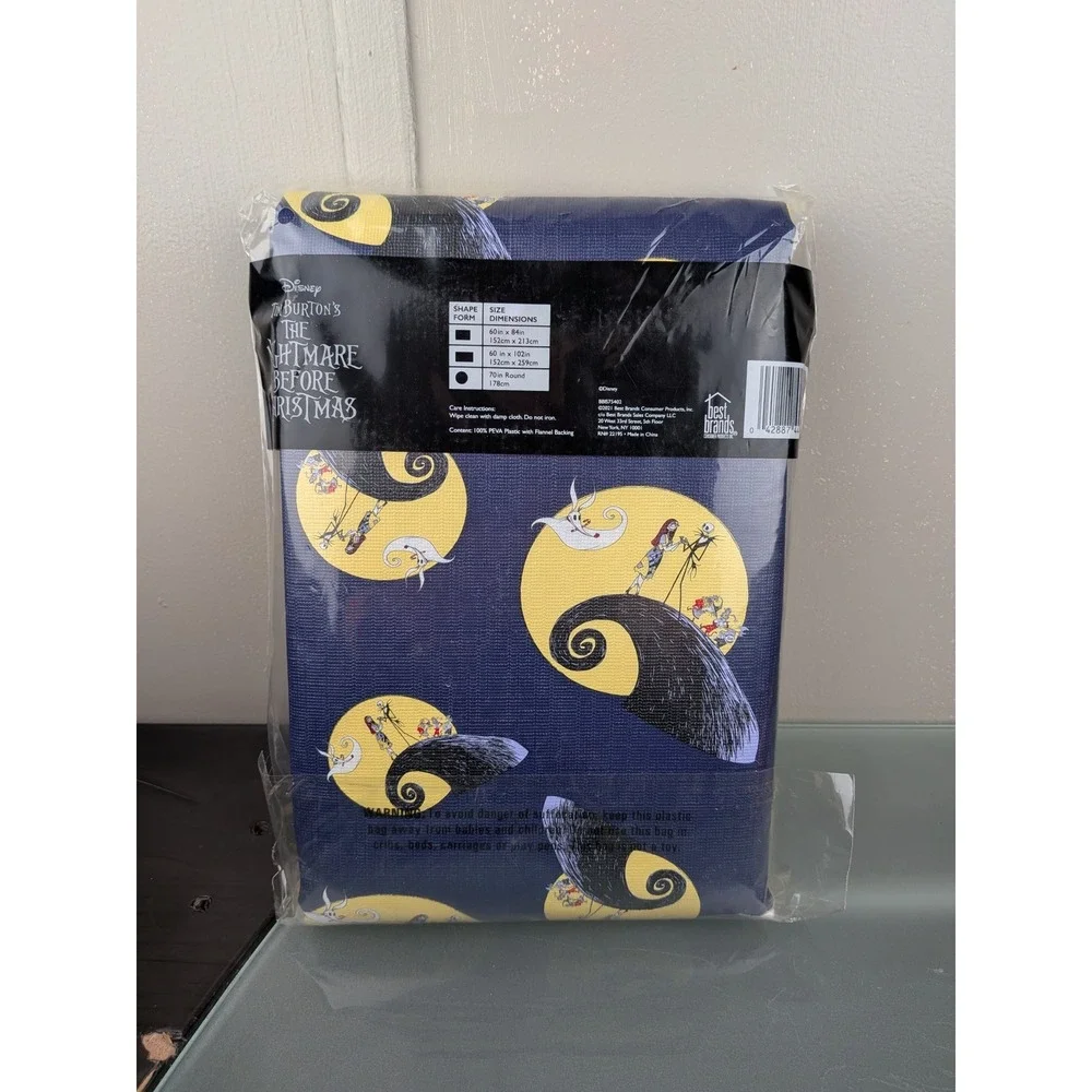 Disney Nightmare Before Christmas Tablecloth 60x84 Jack Skellington PEVA Plastic